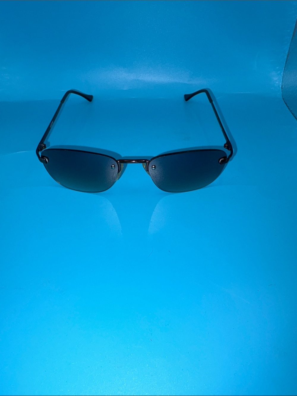Talbots Rimless Dark Lens Sunglasses